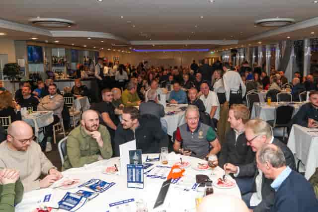 Banquet-style networking event at V Rum Brooks Suite, Sherwoods for corporate dinner capacity.
