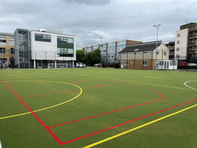 Multi-use games area at Haverstock School for corporate team building and outdoor field days.
