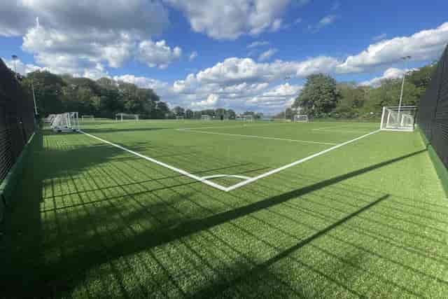 Haverstock School multi-use games area, outdoor turf field for corporate team building and events.