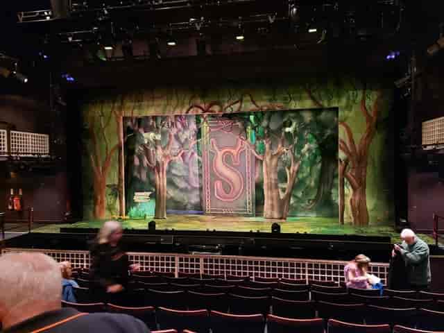 Main Auditorium stage at Epsom Playhouse for corporate events and theatrical productions.