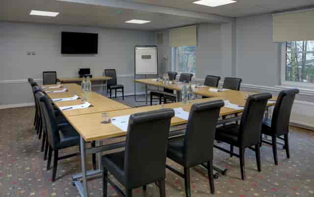 U-shape boardroom at Regency Hotel Solihull, ideal for professional corporate meetings and events.