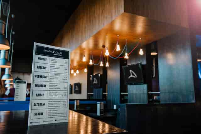 Shark Club Gastro Bar VIP area with warm lighting, perfect for networking and corporate events.