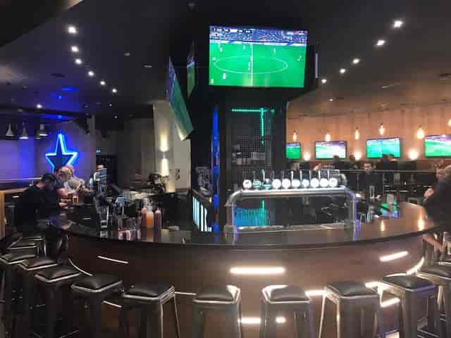 Shark Club Gastro Bar VIP area for corporate happy hours and sports networking events.