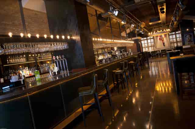 Industrial Revolution Bar event space for networking reception and corporate mixer.