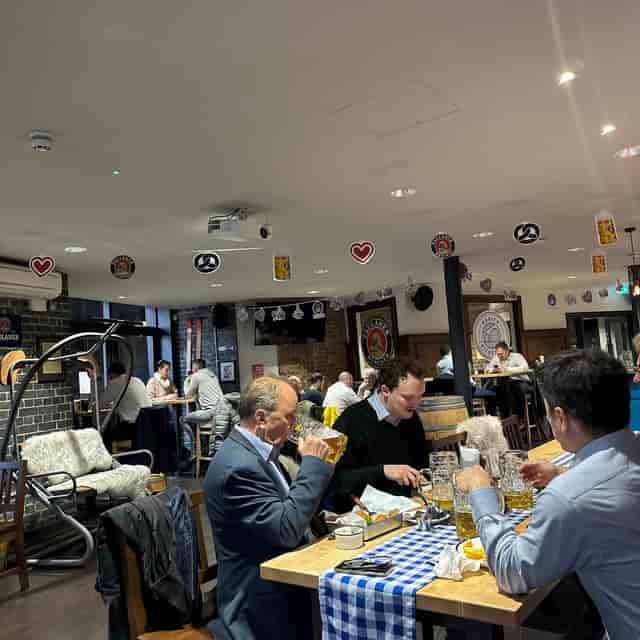 Oktoberfest decor at Munich Cricket Club for team dinner and corporate networking events.