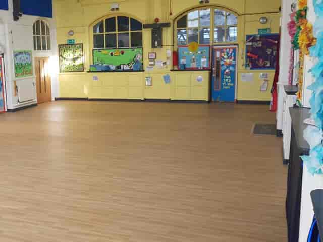 Audenshaw School sports hall: versatile blank-canvas venue for community events and workshops.
