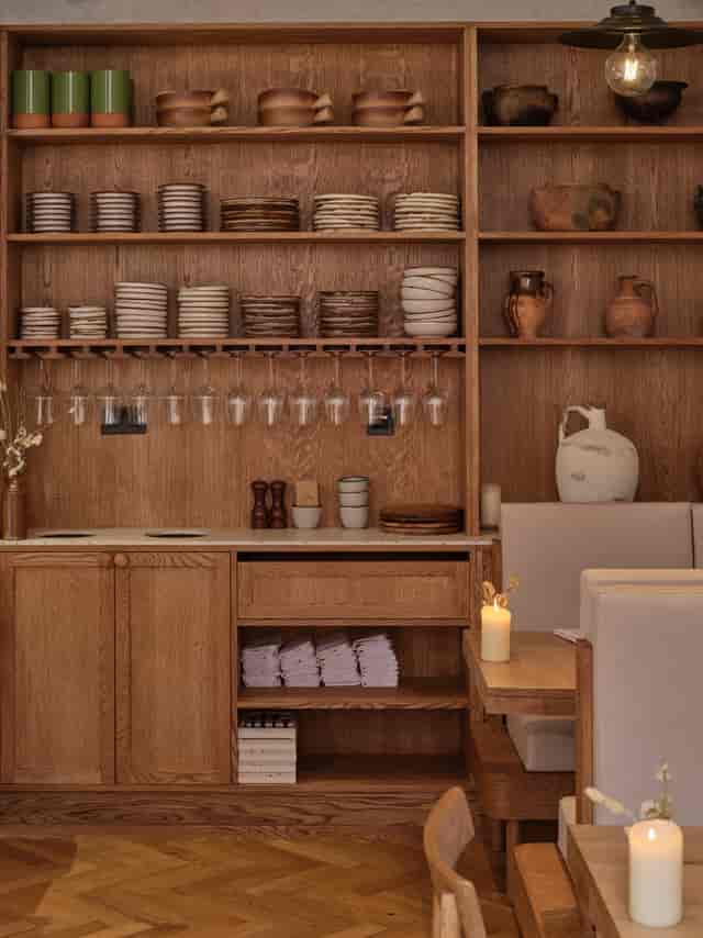 Morchella wine bar service station for elegant catering and private event hosting.