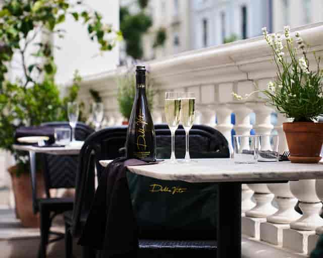 Upscale Southwick venue featuring an intimate outdoor terrace for VIP hospitality events.