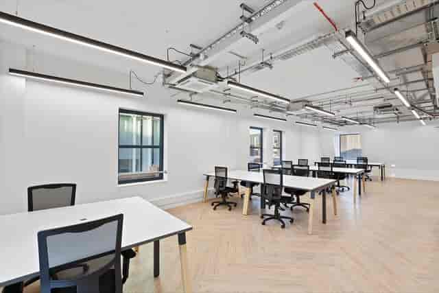 Minimalist co-working space at DSWC Main Hall for corporate workshops and flexible events.