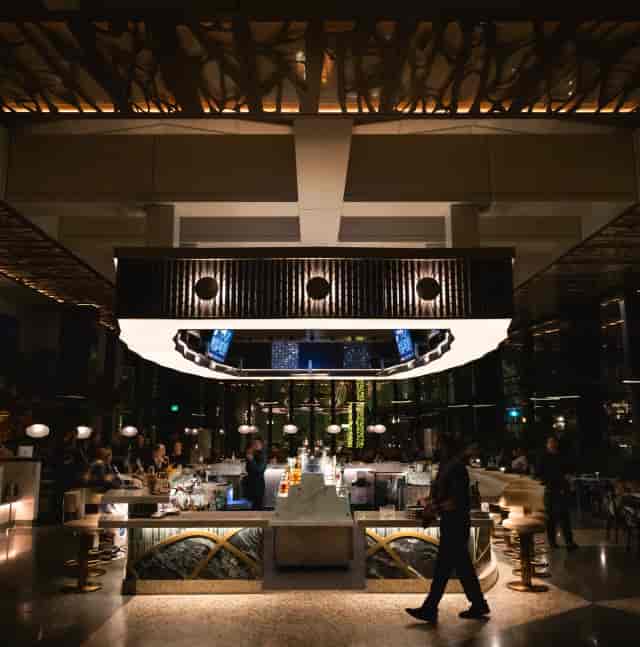 High-end hotel lounge for VIP cocktail hours and networking events at The Banc.