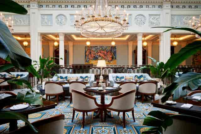 Elegant Tava London indoor dining room for corporate breakfast and networking events.