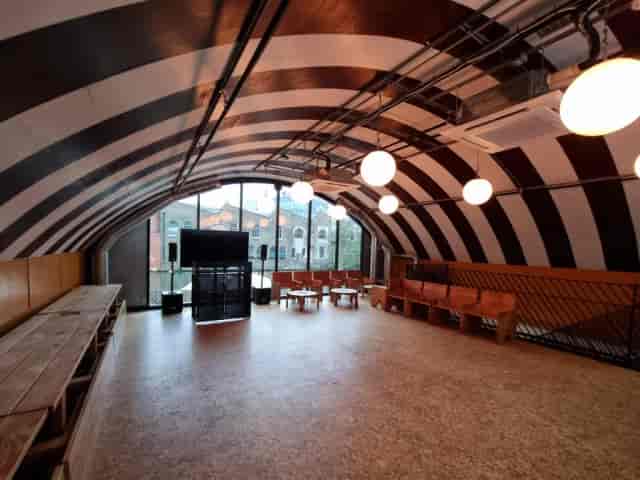 Soho Screening Rooms studio with industrial architecture for workshops and presentations.