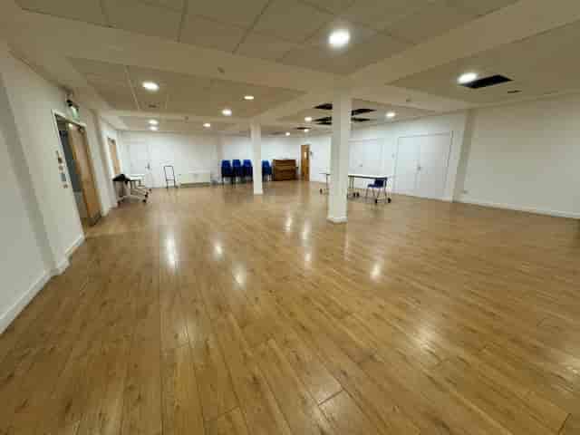 Crypt event space in St George the Martyr Church featuring structural columns for venue hire.