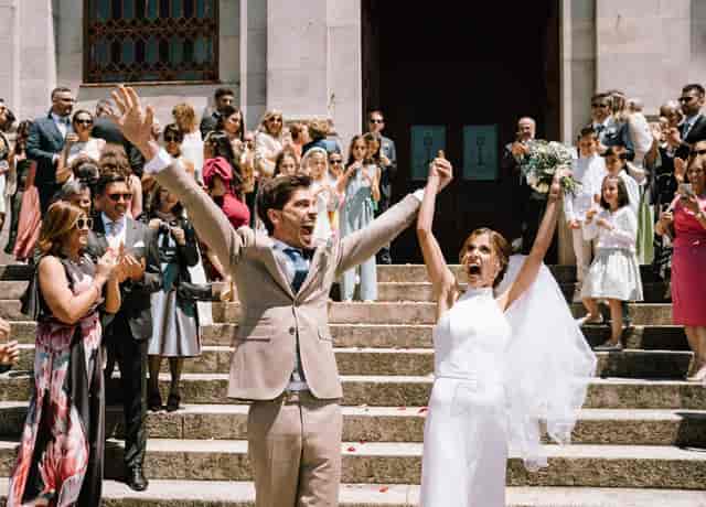 Wedding recessional at The Perception, W London venue for high-energy events.