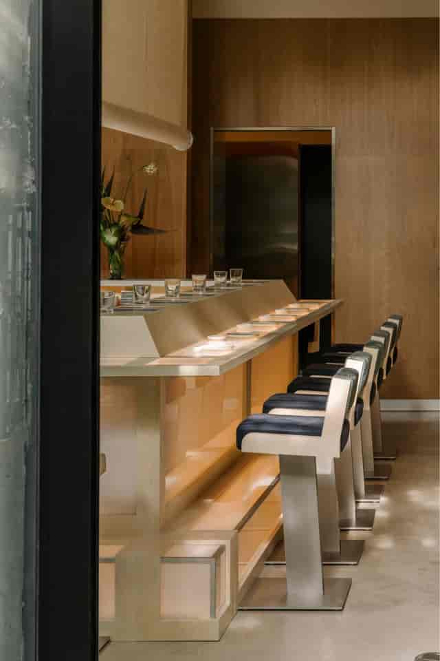 Blue Bird at W London: Intimate VIP reception venue for luxury culinary events.