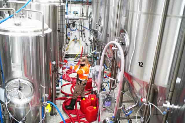 Cloudwater Brewery event space for corporate team building and immersive group tours.