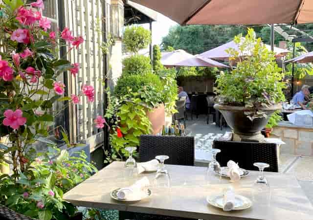 Outdoor terrace at The Whippet Inn, perfect for boutique corporate lunch and social mixer events.