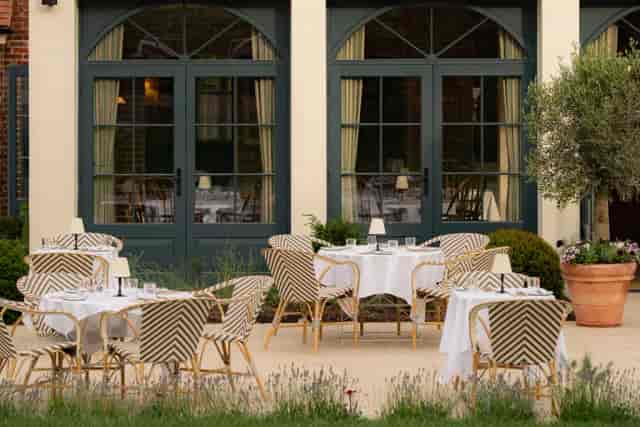 Main Restaurant at The Whippet Inn with elegant bistro seating for upscale events and receptions.