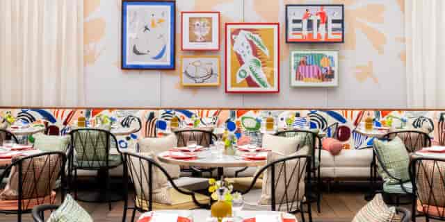 Art-forward Conservatory at The White Horse for networking receptions and social brunch events.
