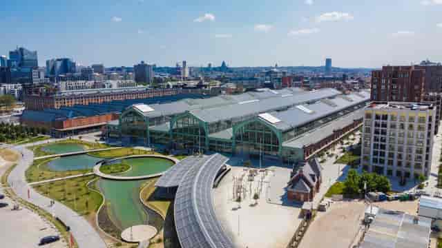 Gare Maritime industrial venue with expansive hall, perfect for trade shows and exhibitions.