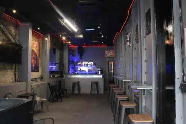 Industrial venue at Kiss Camden for edgy happy hour or intimate evening reception.