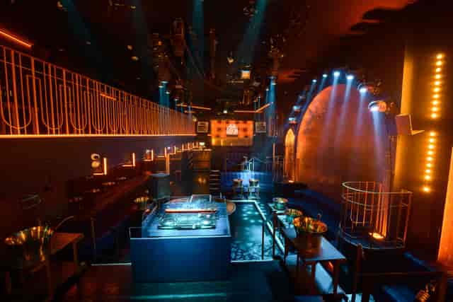 Bonds Mayfair exclusive venue hire with tiered lounge seating for product launches and parties.