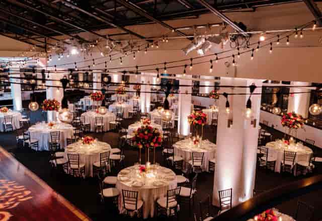 Industrial-chic Upstairs Bar at The Long Acre Tavern, elegant venue for gala or wedding events.