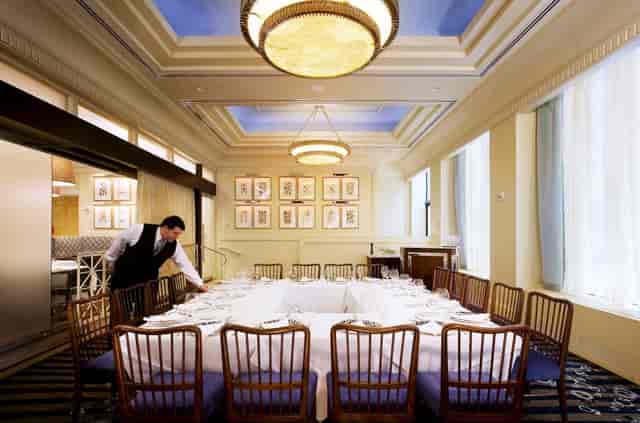 U-shape boardroom setup in The Grand Salon at Oceana for luxury executive meetings and dining.