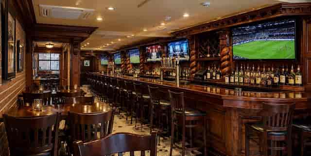 Third Floor pub venue with linear bar for networking events and corporate receptions.