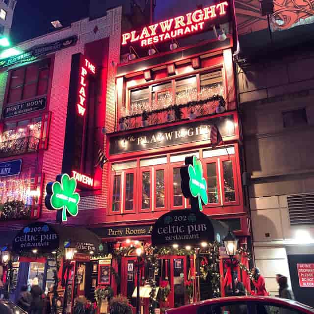 Multi-level Playwright Celtic Pub venue for corporate mixers and St. Patrick’s Day events.