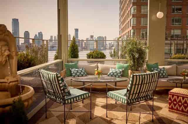 Rooftop deck at Playwright Celtic Pub with skyline views for VIP receptions and brand activations.