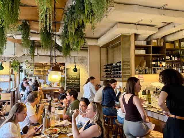 Brasserie Blanc Oxford venue interior featuring biophilic design for networking and team lunches.