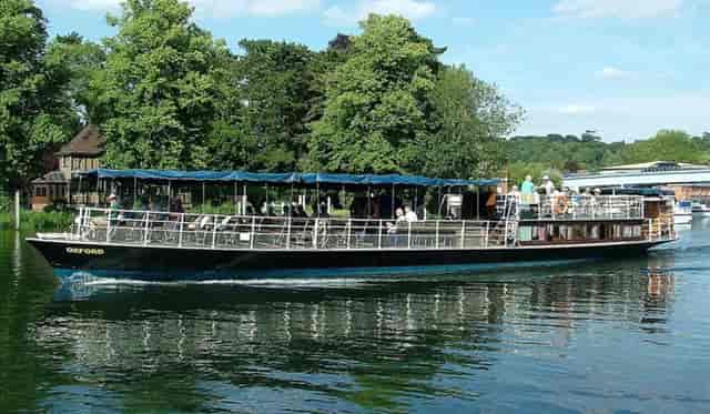 Classic cruise boat on The Folly for corporate offsite and private networking events.