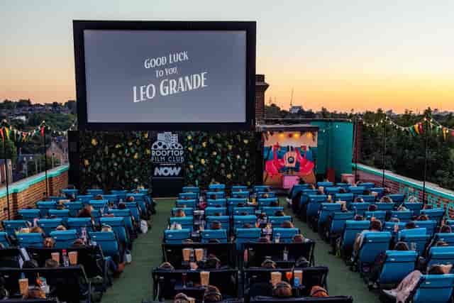 Outdoor rooftop cinema at Picturehouse Central for intimate brand events and venue hire.