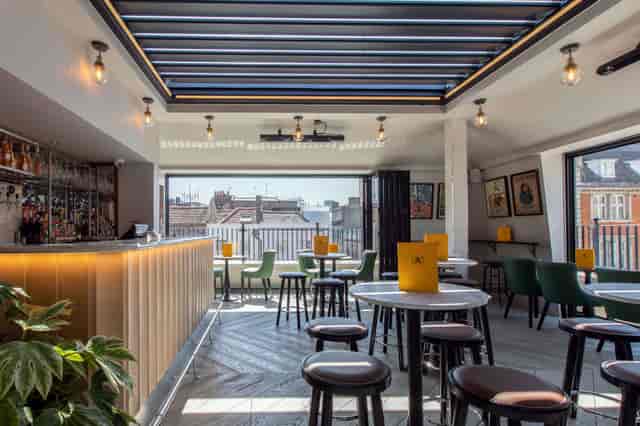 Snug at Picturehouse Central: Rooftop venue with retractable roof for cocktail and networking events.