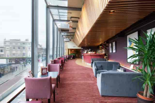 First Floor Bar at Picturehouse Central with lounge seating for networking events and conferences.