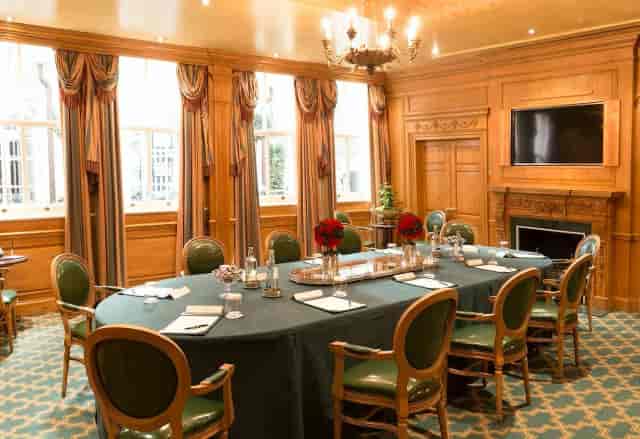 Private dining boardroom setup in Notting Hill for executive meetings and corporate events.