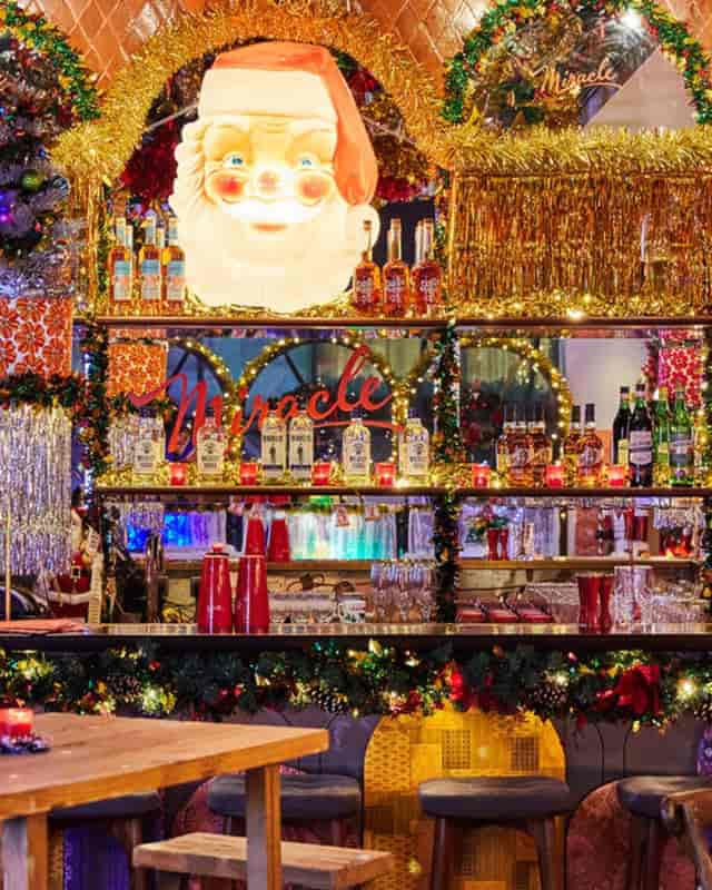 Maximalist holiday bar at Henri Restaurant, perfect for immersive private event venue hire.