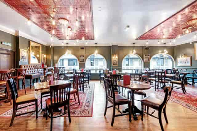 Mezzanine venue at Henrietta Experimental for networking mixers and corporate events.