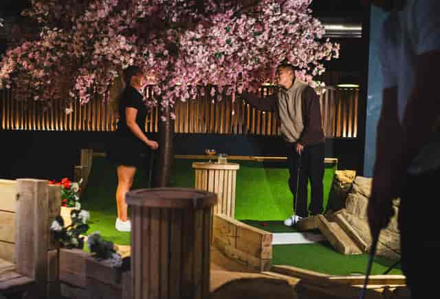Spinners Reading venue with cherry blossom tree for corporate team-building events.