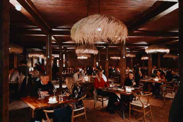 Pyro venue in Lowline London: intimate, warm-lit space for VIP corporate dinners and networking.