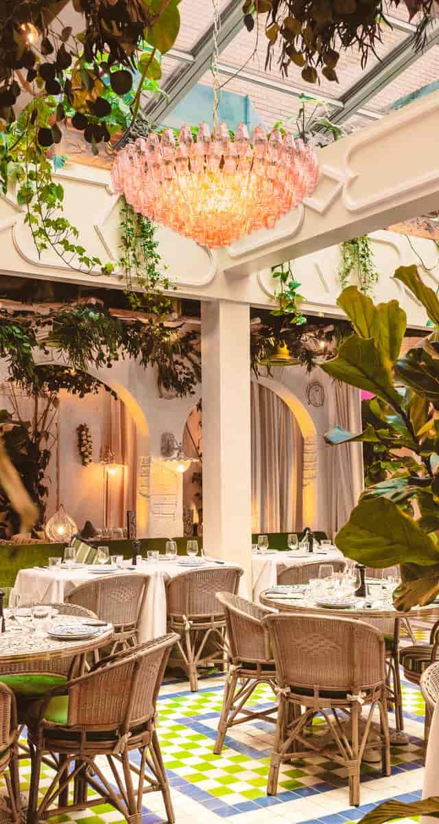 Lush garden-inspired event space in ALBA London for luxury networking and brand activations.