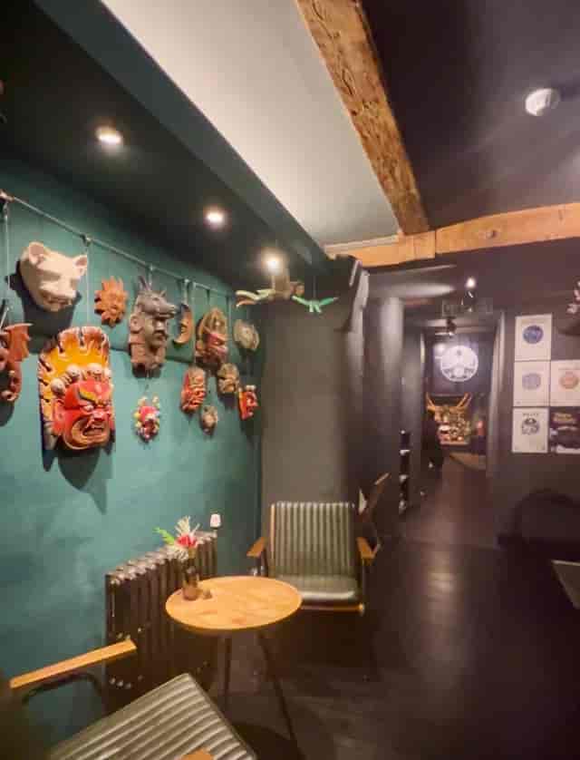Hinterland event venue featuring a striking mask wall for immersive themed receptions.