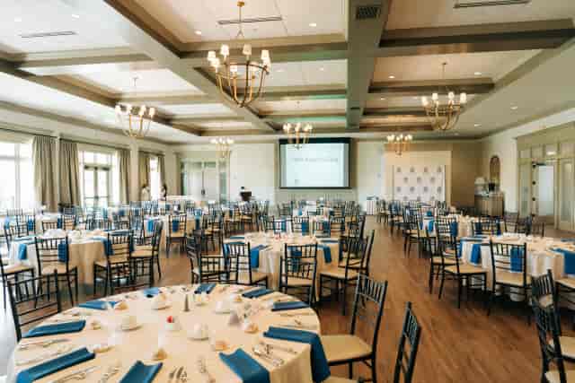 Ballroom event space in Hinterland with natural light, ideal for corporate conferences and banquets.