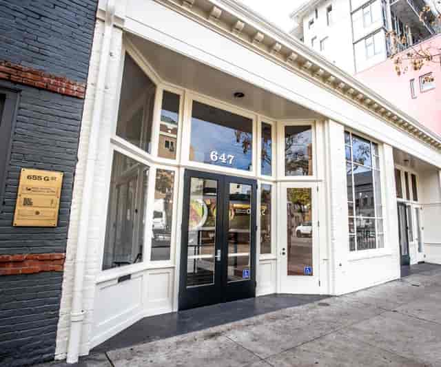 The Cellar at The Sinclair storefront entrance for private receptions and pop-up events.