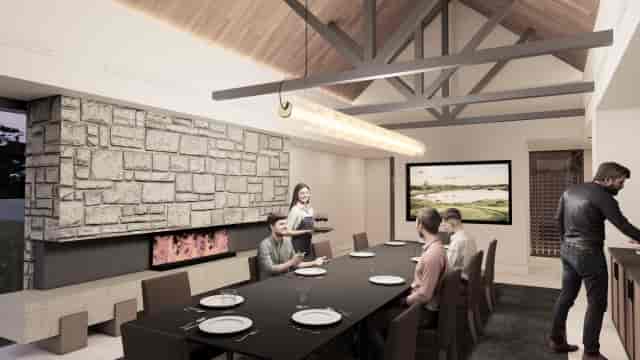 Vaulted ceiling at The Cellar in The Sinclair, ideal for executive meetings and private dinners.