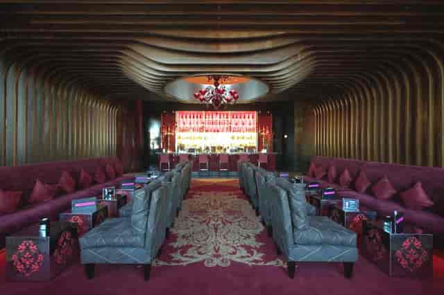Modern Event Suite in Alea Glasgow with moody lighting for VIP receptions and cocktail events.