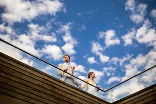 Modern rooftop terrace at The Rupert Brooke, ideal for skyline event photography and cocktail parties.