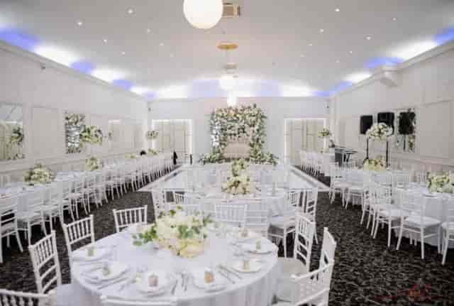 Grand Suite banquet hall with Chiavari chairs, perfect for luxury weddings and gala events.