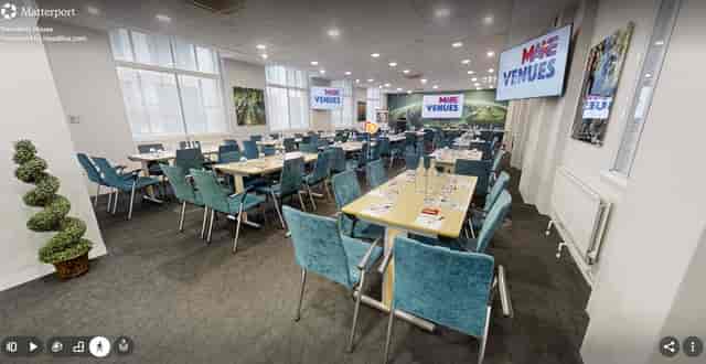 Stephenson Suite classroom-style conference room for corporate training and workshops.